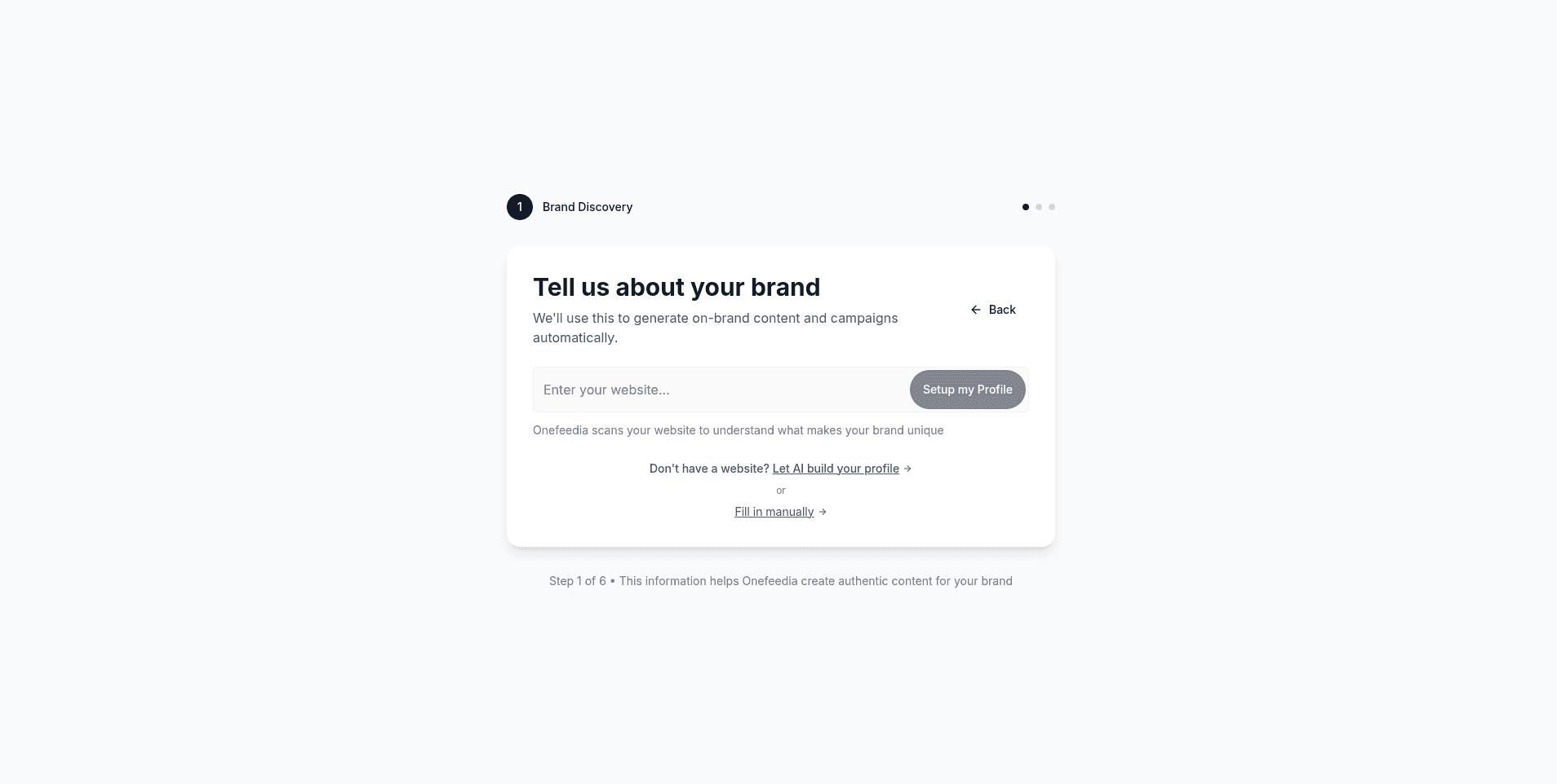 Brand Discovery - Intelligence Scan Dashboard