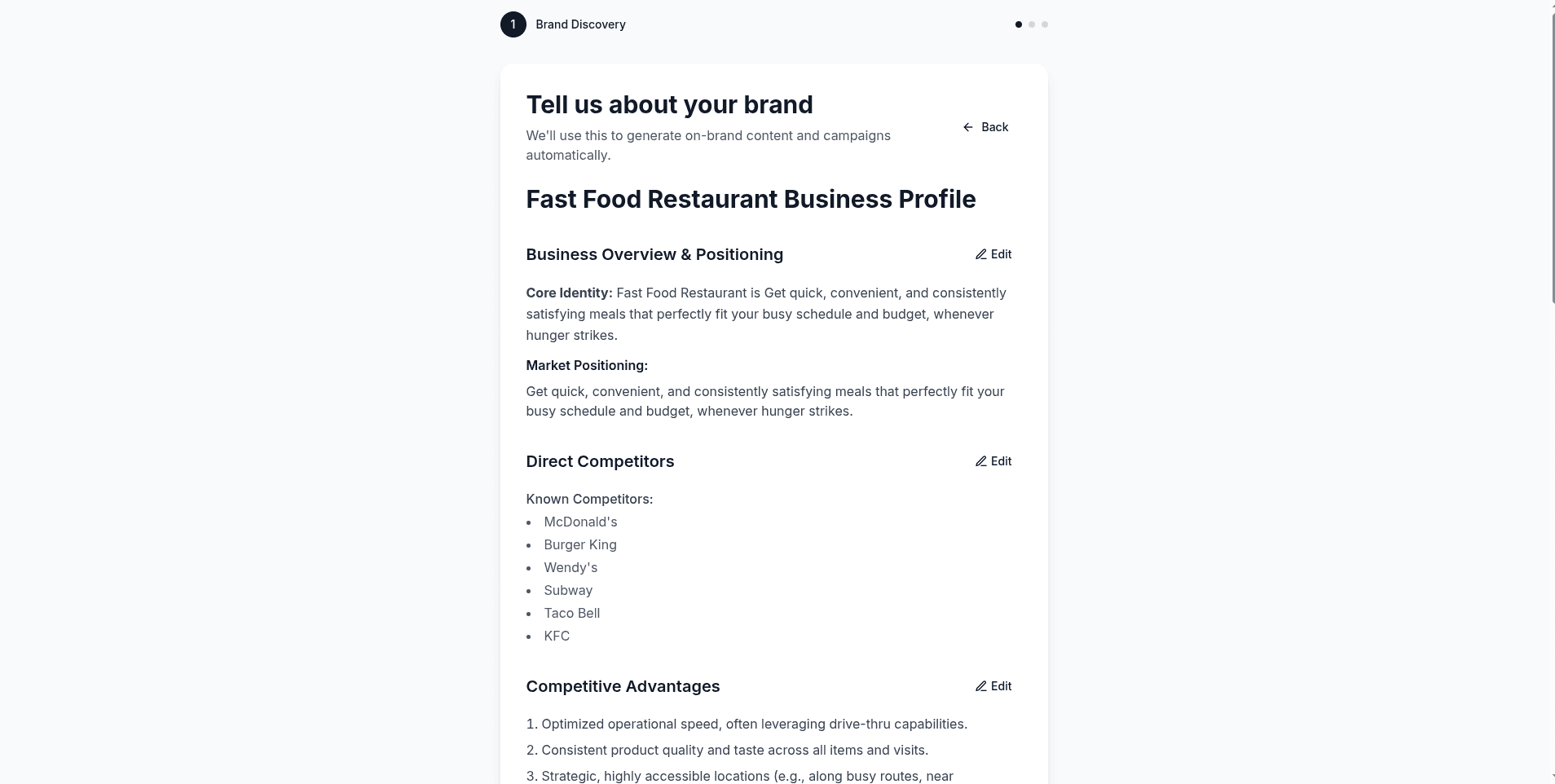 Brand Kit Output - Generated Brand Intelligence